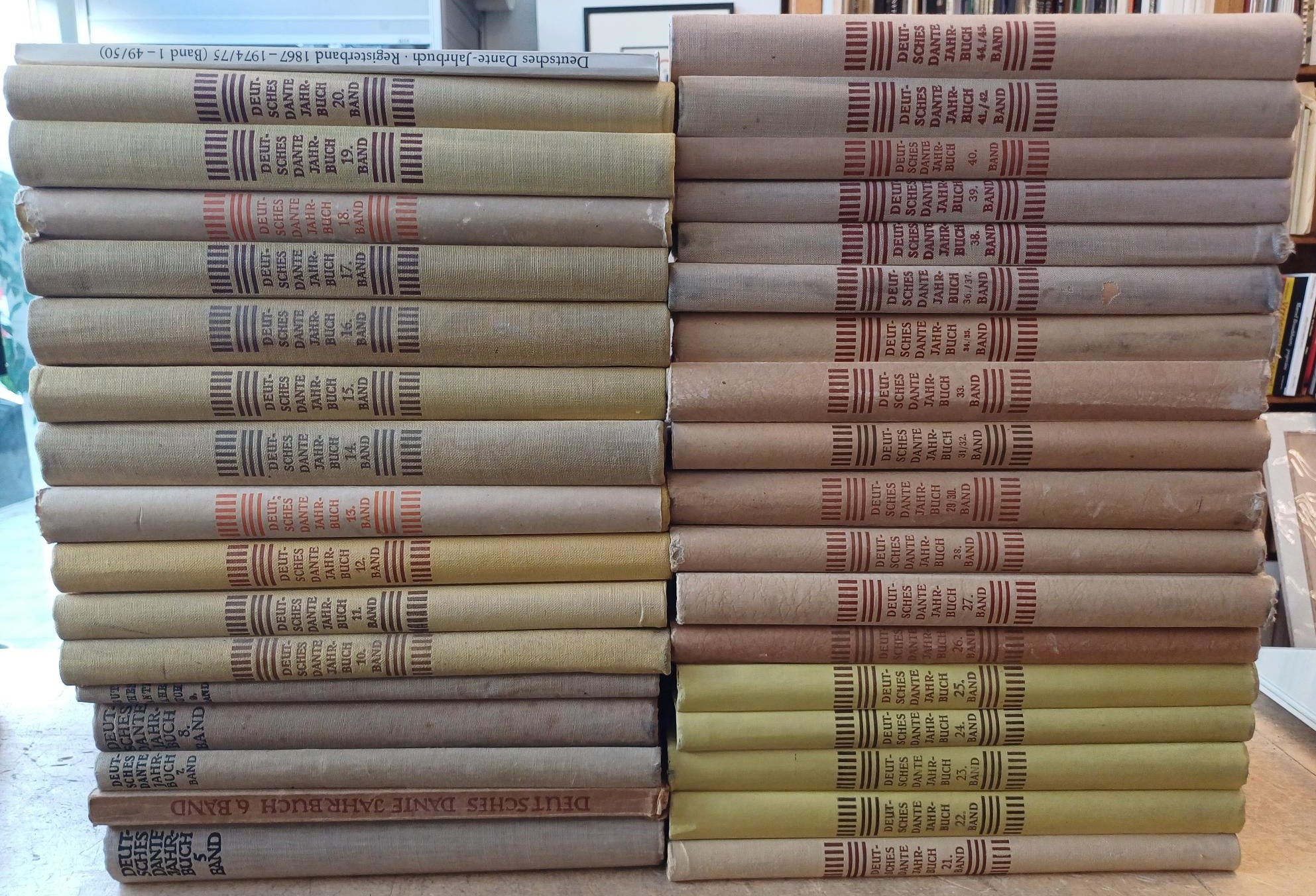 Daffner, H. e.a.- (hrsgb) - Deutsches Dante-Jahrbuch  - 34 volumes + Registerband