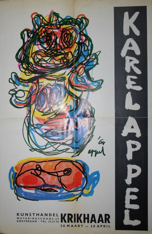 Appel, Karel - Vinkenoog, Simon. - Vijftien keer Karel Appel tentoongesteld bij Krikhaar - Amsterdam. Schilderijen, Gouaches, tekeningen uit de jaren 1948 tot 1964. NICE COPY.