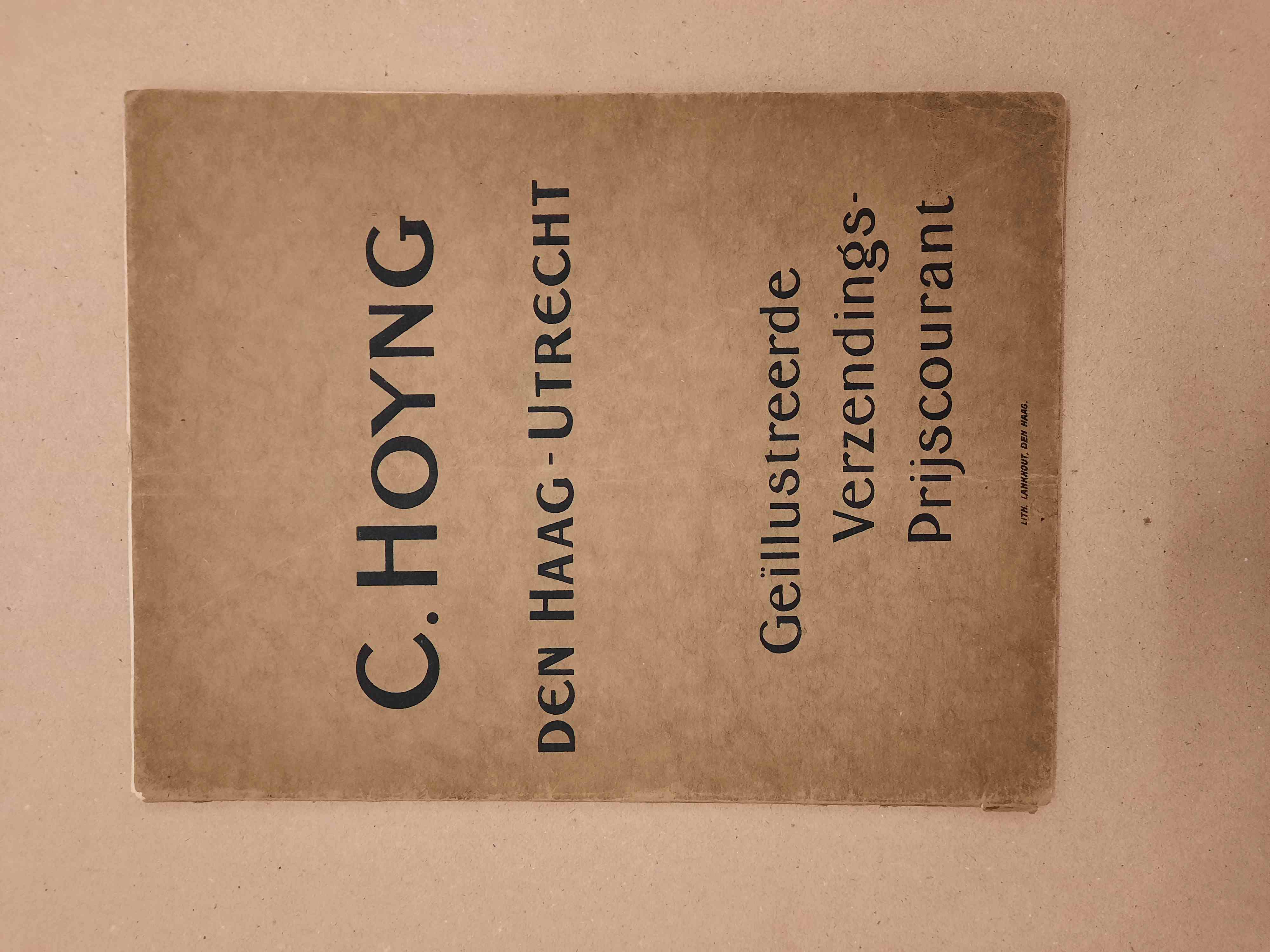 HOYNG [Carl Arnold Hoyng] Prijs-Courant - C. Hoyng. Den Haag - Utrecht. Gellustreerde verzendings-prijscourant.