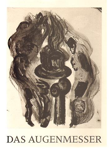 Rem, Jrg (Jorg Reme) - Schramm, Godehard. - Das Augenmesser. Original -Flachdruck-lithographien. Mit einem Vorwort von G. Schramm. (Signed).
