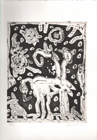 Lucebert (Lubertus Jacobus Swaanswijk, 1924-1994) - - Lucebert: Keramik. SIGNED + AQUATINT.