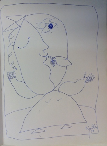 Ripolls, Juan G. - - Ripolles. Grabado Materico. Serie Botichella: Mas de Flors. SIGNED/DRAWING.