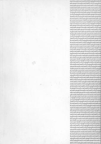 Schmidt, Siegfried J. - Konkrete Dichtung Konkrete Kunst '68.