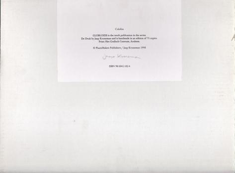 Kroneman, Jaap (Roermond, 1968). - Globloids: Jaap Kroneman. SIGNED/AS NEW.