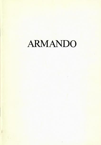 Armando (Herman Dirk van Dodeweerd) - (Amsterdam, 1929 - 2018) - - Armando. SIGNED.