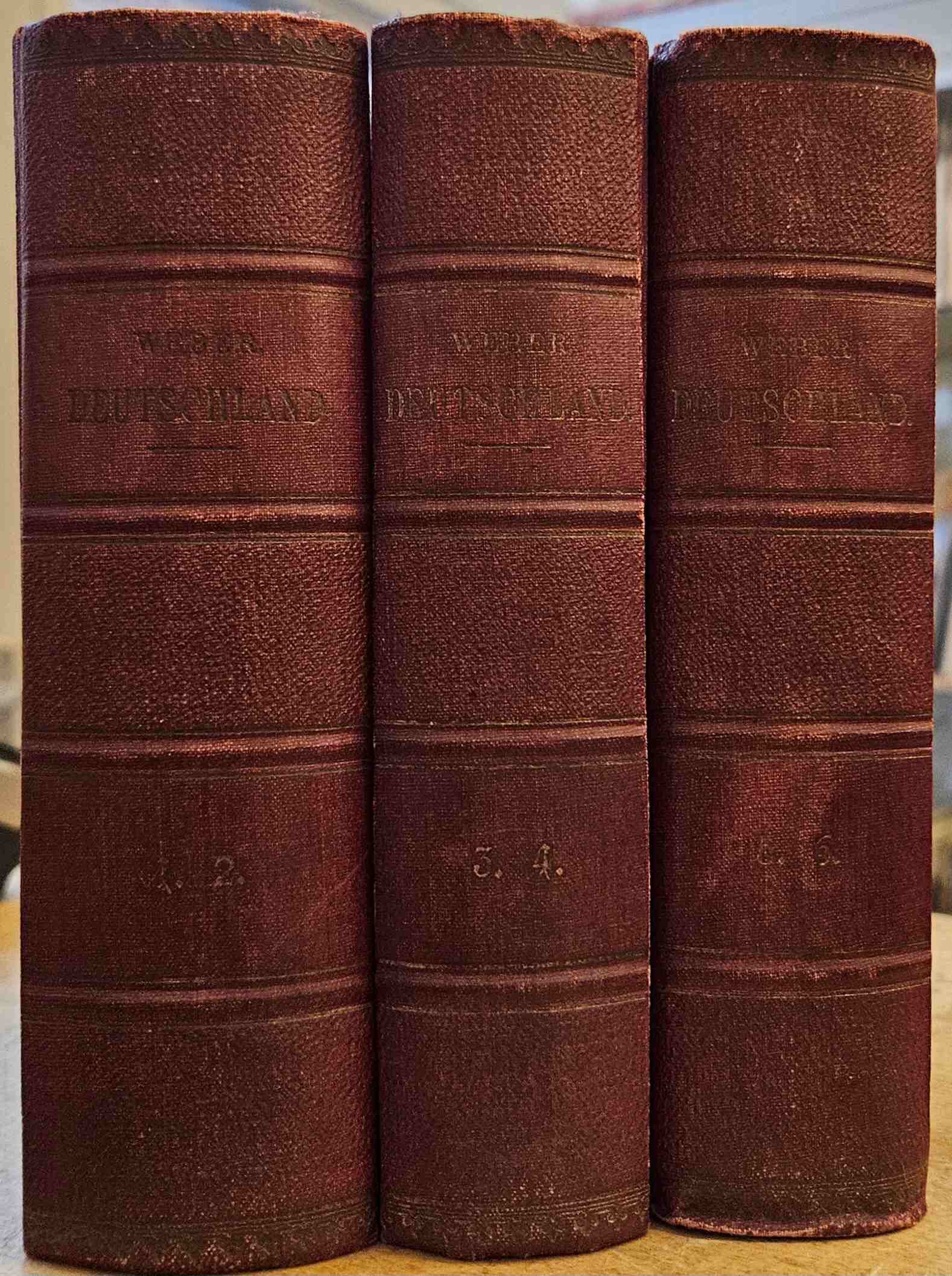 Weber, C.J. - Deutschland oder Briefe eines in Deutschland reisenden Deutschen. Nach den neuesten Zustnden abgendert und als Reisehandbuch eingerichtet. Dritte Auflage. 6 parts in 3 volumes complete.