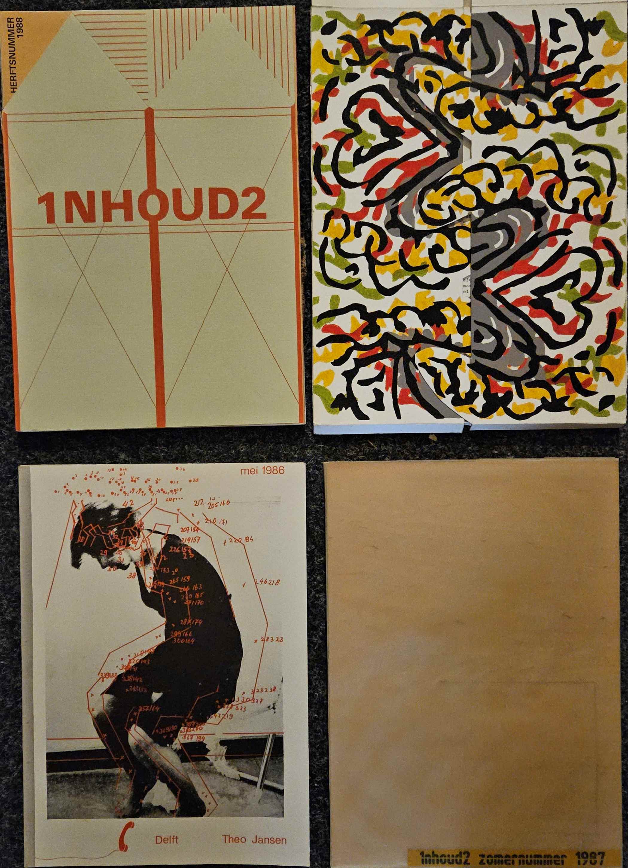 Brink, Arda  den, Carlo Cozzi, Bianca Geeven, Genevieve  Helden, Rosemarijn van Limburg Stirum en Joop Nuyens (redactie). - 1nhoud2  [1nhoud 2- Tijdschrift, 9 exemplaren]