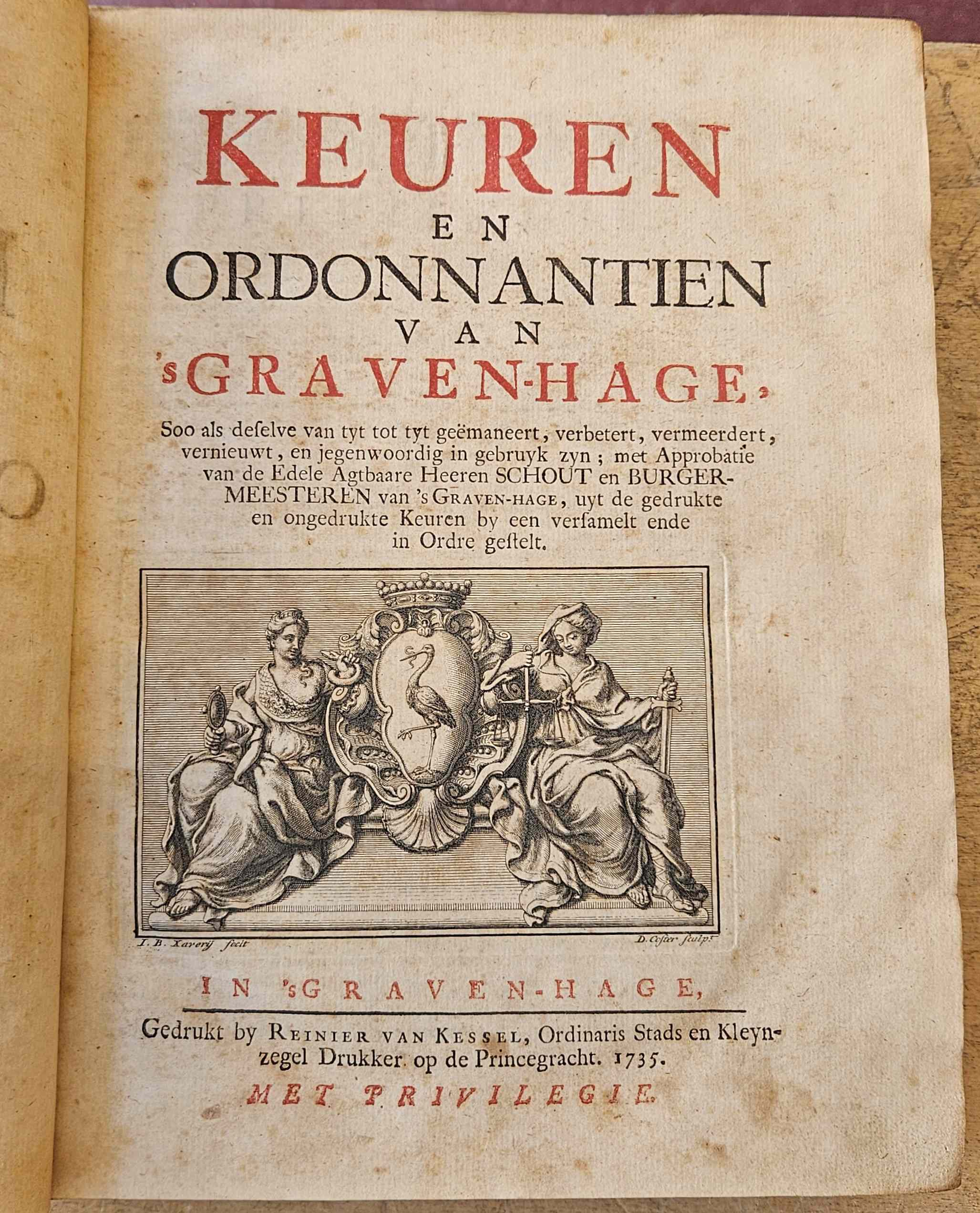 Z.a. - Keuren en ordonnantien van 's Graven-hage. ['s Gravenhage]